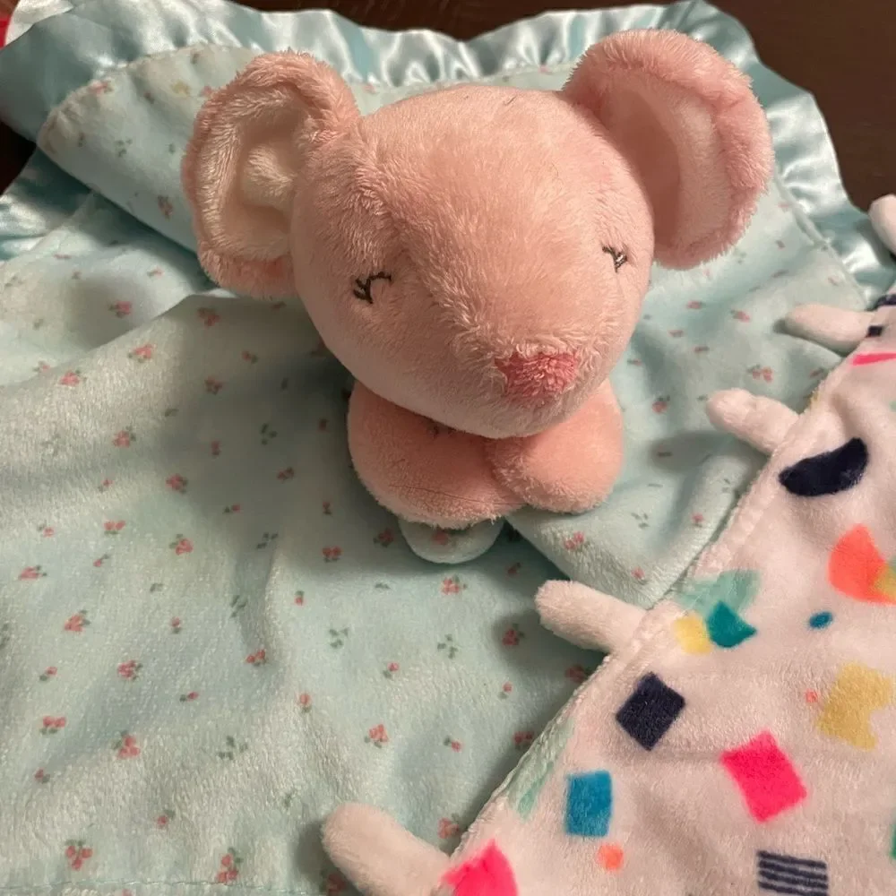 Carters Satin Mouse Lovey Oh Joy Swan Lovey